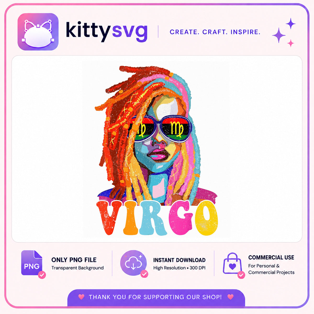 Virgo Black Woman Afro PNG, Zodiac Sign PNG, Astrology PNG