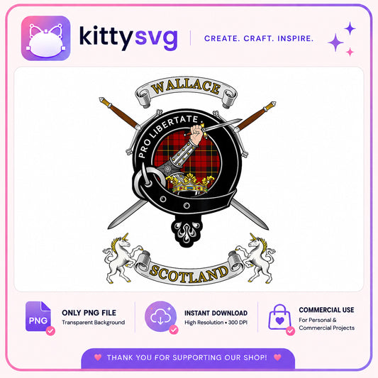 Wallace Scotland Clan Crest PNG, Scottish Tartan Badge, Clan PNG