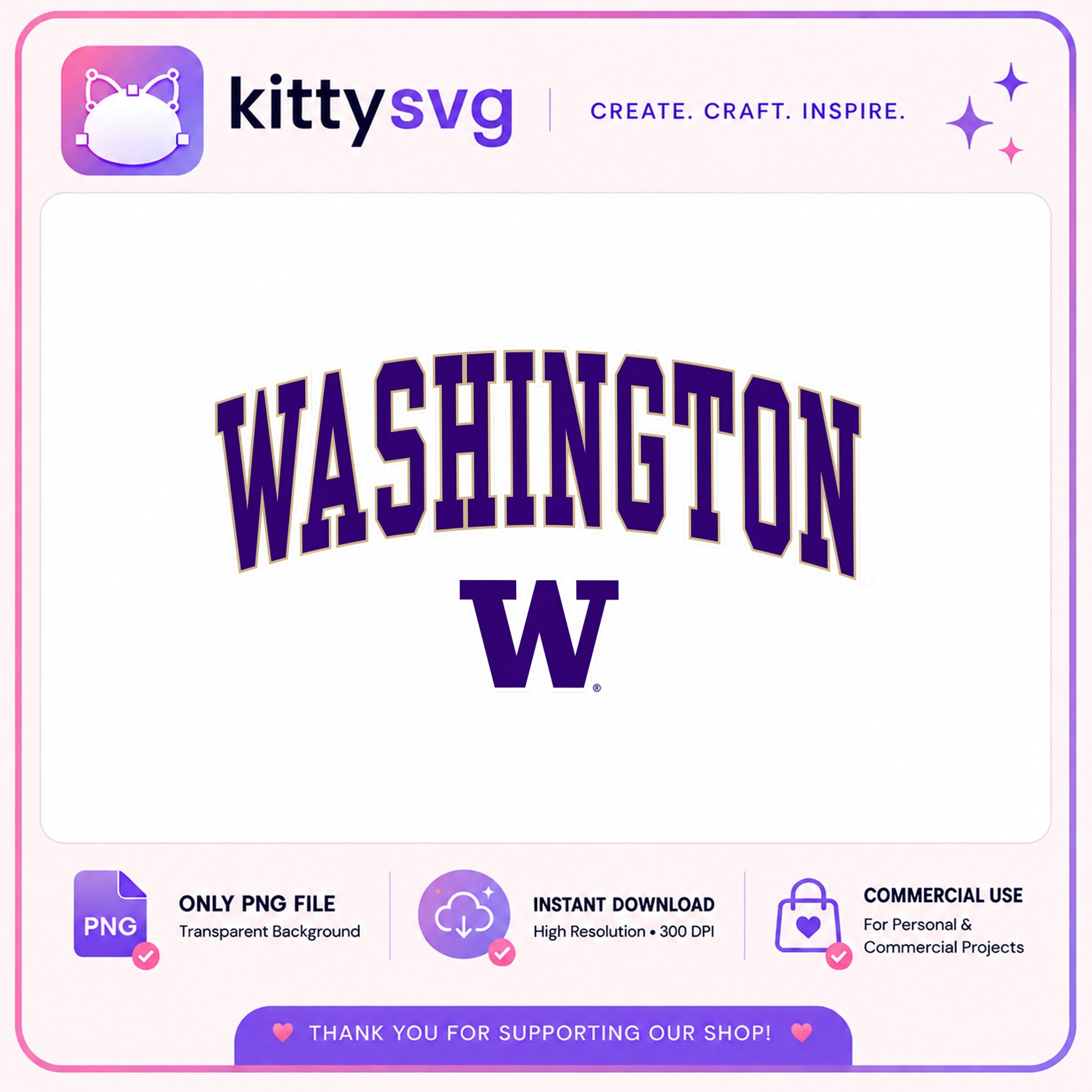 Washington Huskies PNG, UW College Football PNG, University PNG