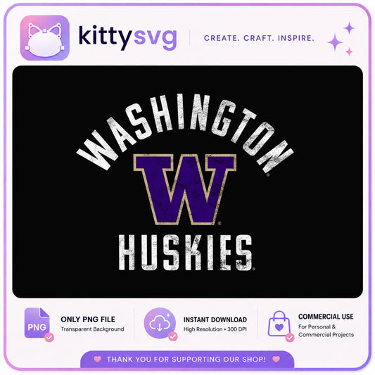 Washington Huskies PNG, UW Huskies Logo, College Football PNG