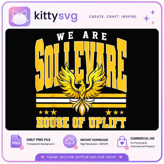 We Are Sollevare House Of Uplift PNG, Phoenix Mascot PNG, Team Spirit PNG