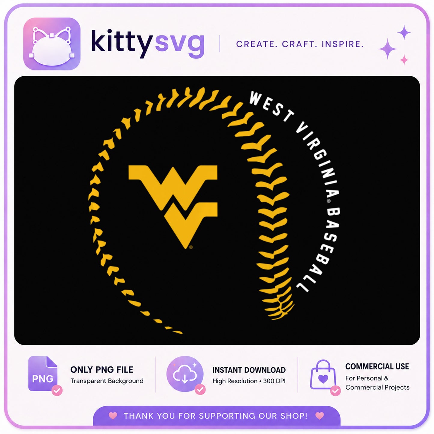 West Virginia Mountaineers Baseball PNG, WVU Baseball PNG, College PNG