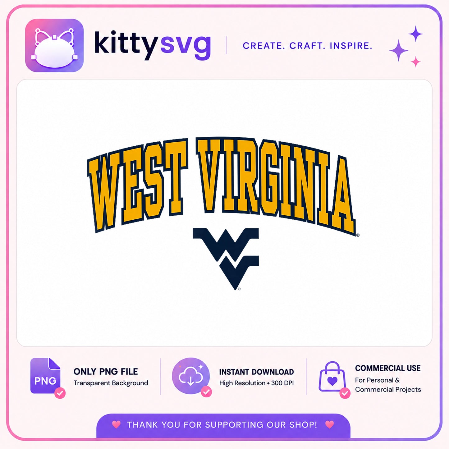 West Virginia Mountaineers PNG, WVU Logo PNG, College Team PNG
