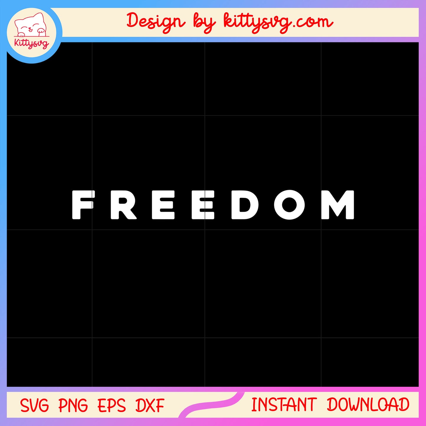 White freedom text design svg, charlie kirk twitter svg