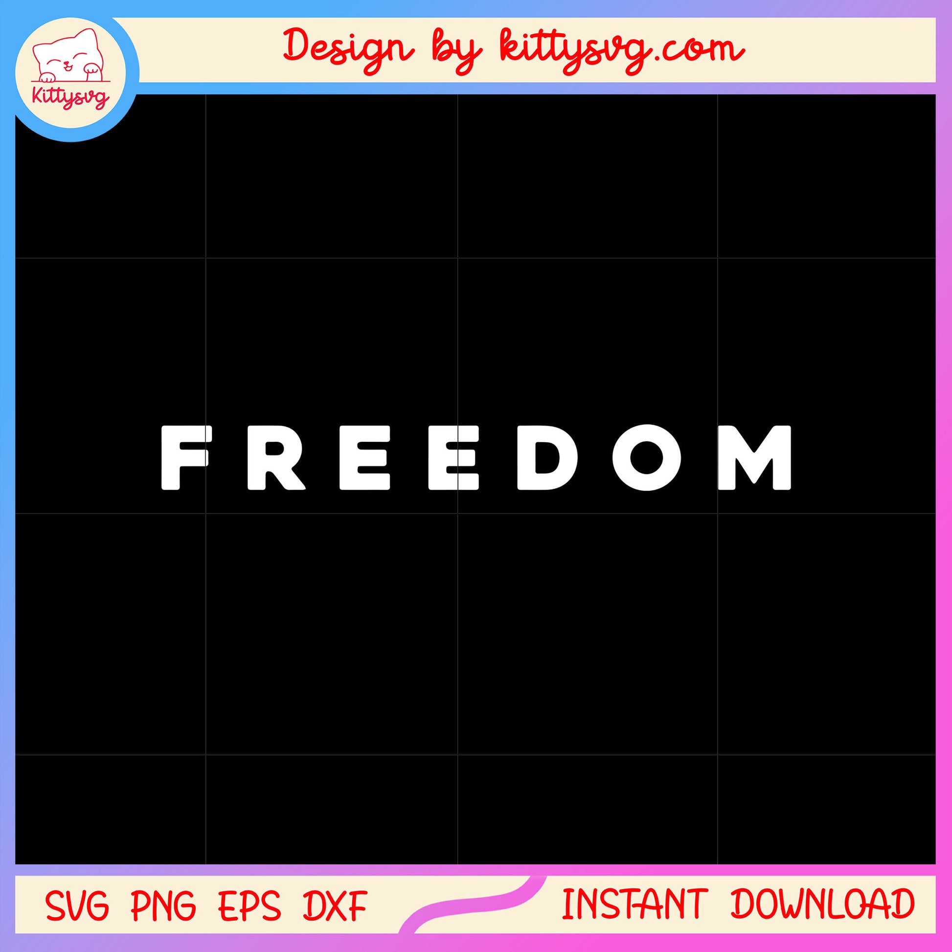 White freedom text design svg, charlie kirk twitter svg