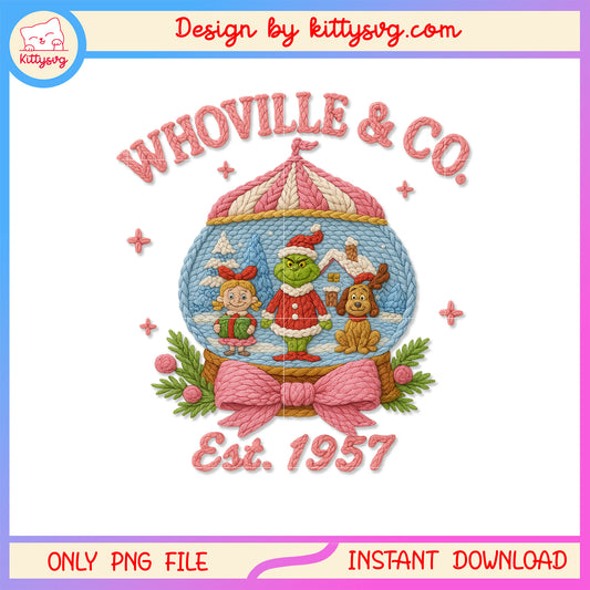 Whoville and co est 1957 grinch patchwork png, grinch shirt png