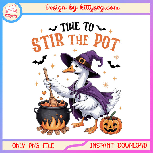 Witch goose time to stir pot png, the witch png, halloween day png