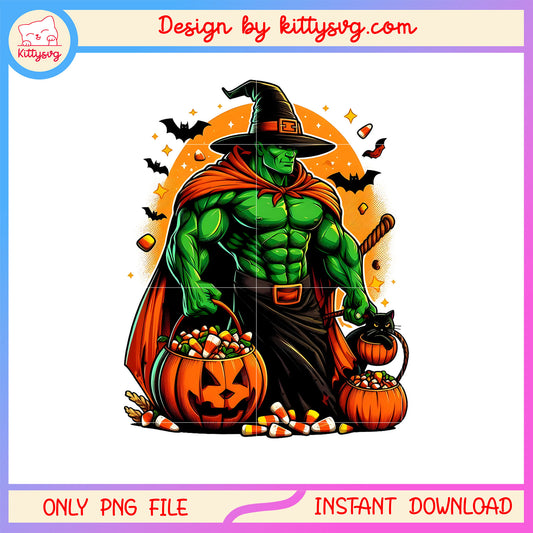 Witch halloween hulk costume design png, hulk movie png