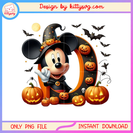 Witch mickey letter d costume design png, the witch png