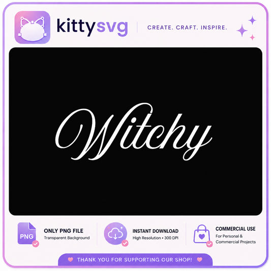 Witchy Script PNG, Halloween Witch PNG, Witchy Vibes PNG
