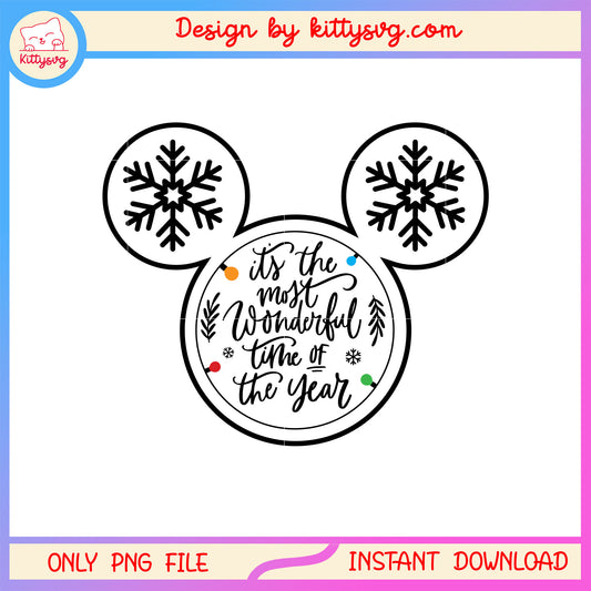 Wonderful time of year christmas disney quote png, christmas png
