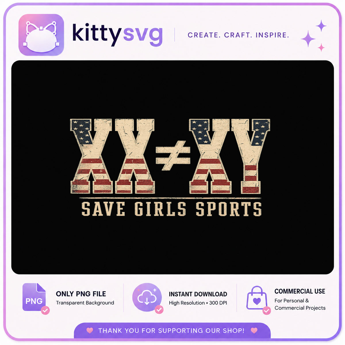 XX Not Equal XY Save Girls Sports PNG, American Flag Sports, Retro Women PNG