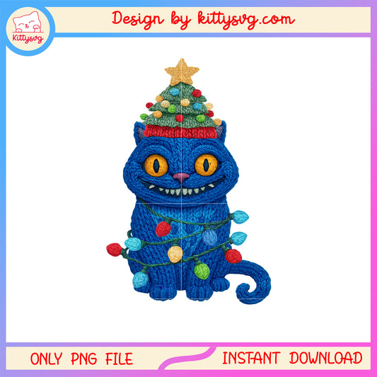 Yarn crochet derpy tiger christmas tree png, xmas tree png