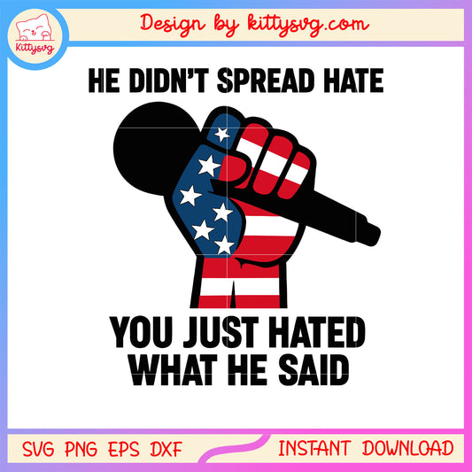 You just hated what he said desiggn svg, america flag svg