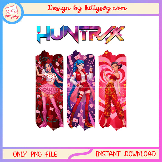 Zoey and her friends on valentine day png,  kpop demon hunters png