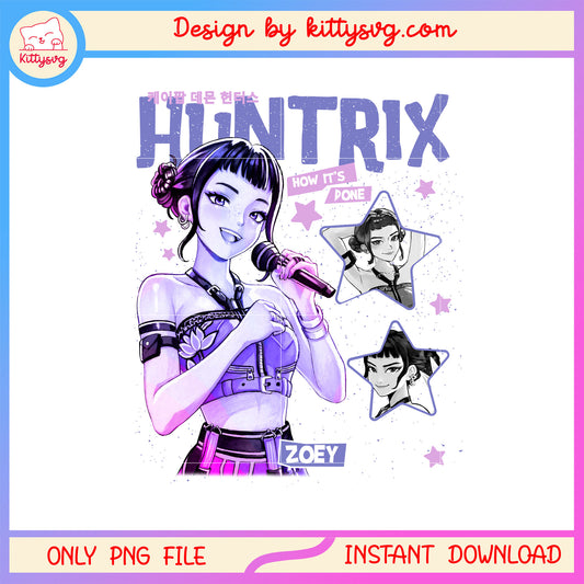 Zoey huntrix how it's done design png, zoey huntrix png