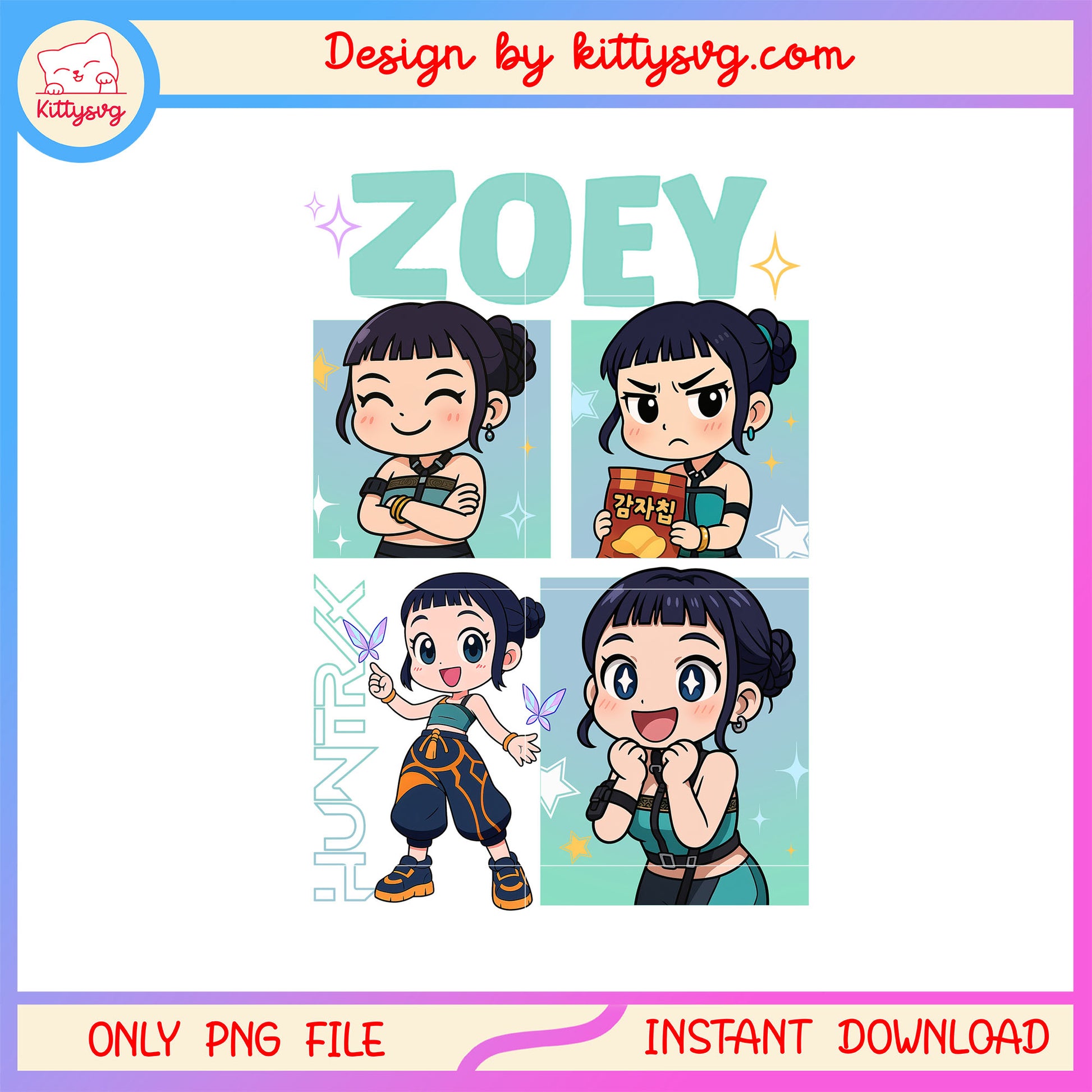 Zoey kpop demon hunters png, zoey from kpop demon hunters png