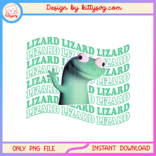 lizard lizard lizard meme name design png, meme lizard​ png