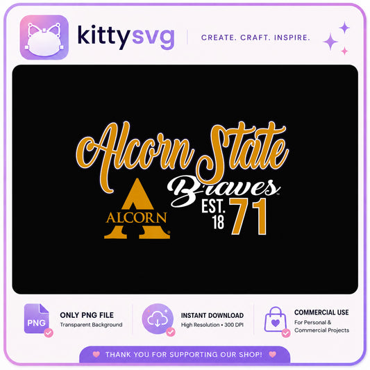 Alcorn State Braves PNG, HBCU College Football PNG, Est 1871 PNG
