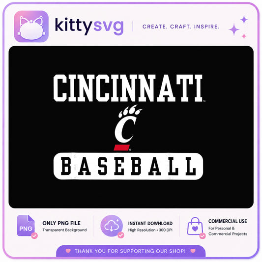 Cincinnati Bearcats Baseball PNG, UC Bearcats PNG, College Baseball PNG