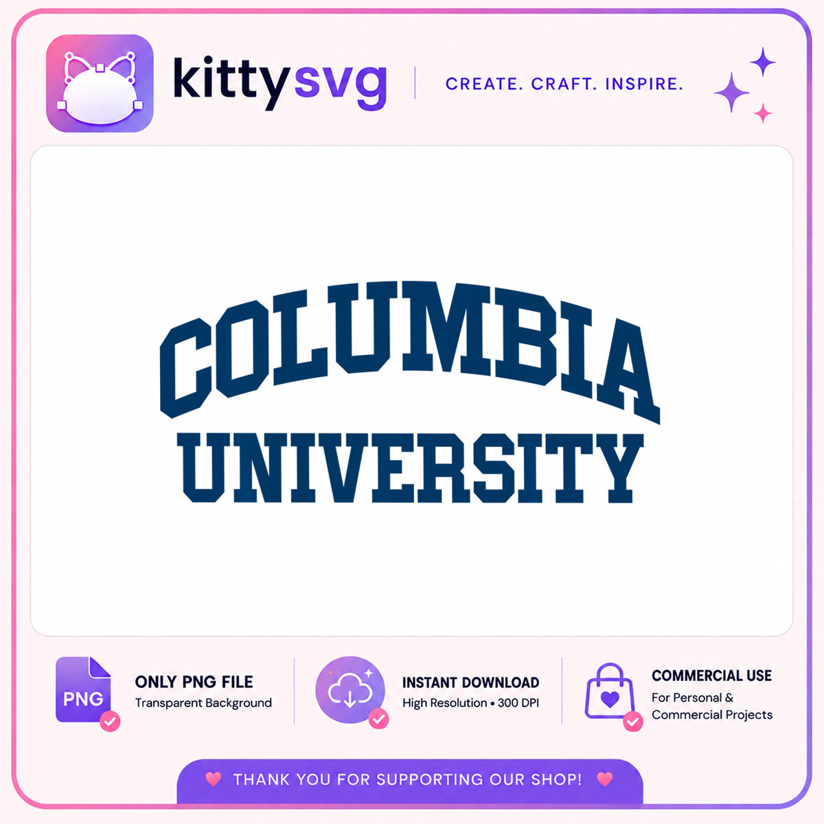 Columbia University PNG, College Varsity Font, University PNG