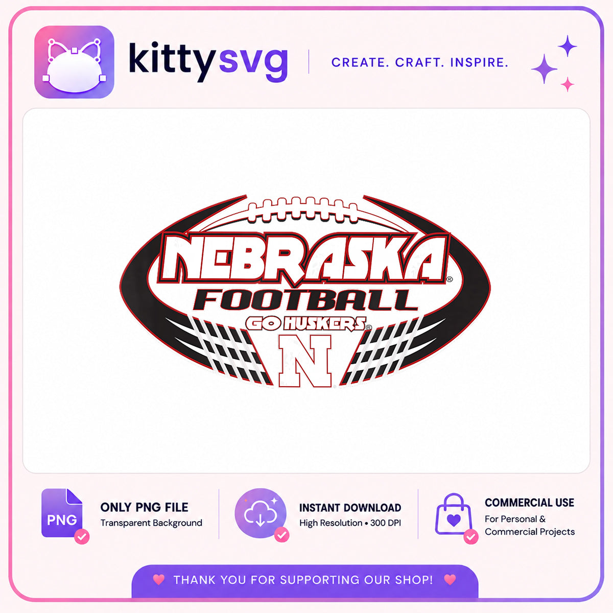 Nebraska Football PNG, Go Huskers PNG, Nebraska Cornhuskers PNG