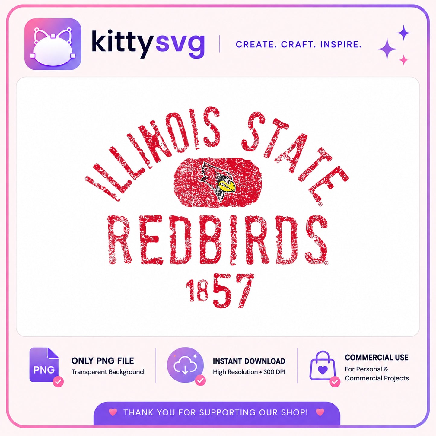 Illinois State Redbirds PNG, Redbirds 1857 PNG, College Football PNG