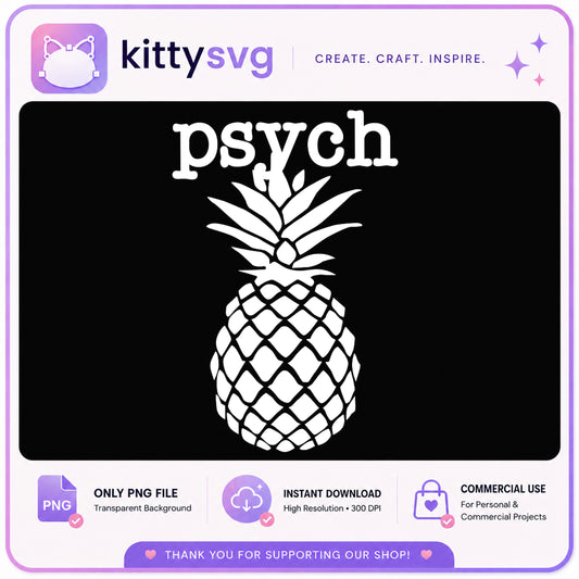 Psych Pineapple PNG, Psych TV Show PNG, Pineapple Clipart PNG