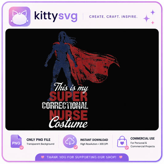 Super Correctional Nurse Costume PNG, Nurse PNG, Halloween PNG