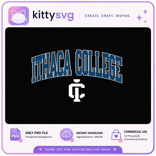 Ithaca College PNG, College Varsity Arch Logo, Bombers PNG