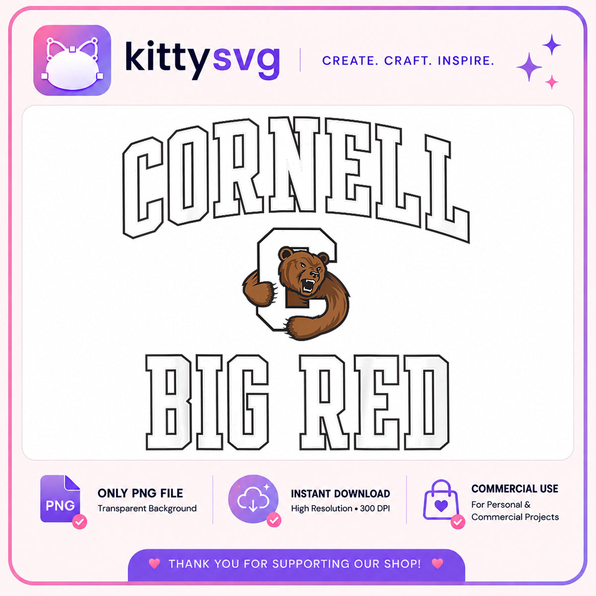 Cornell Big Red PNG, Cornell University Bear, College PNG