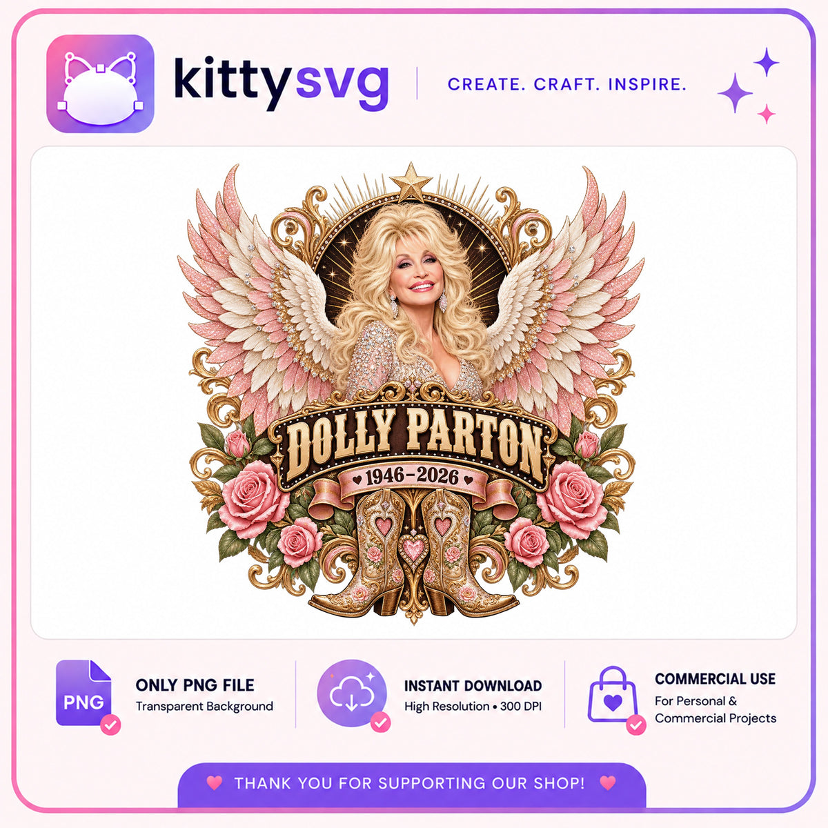 Dolly Parton PNG, Country Music Legend PNG, Memorial PNG