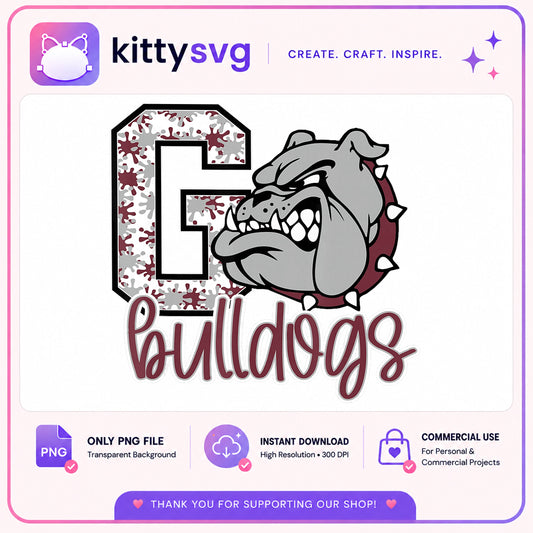 Go Bulldogs PNG, School Mascot PNG, Football Team PNG