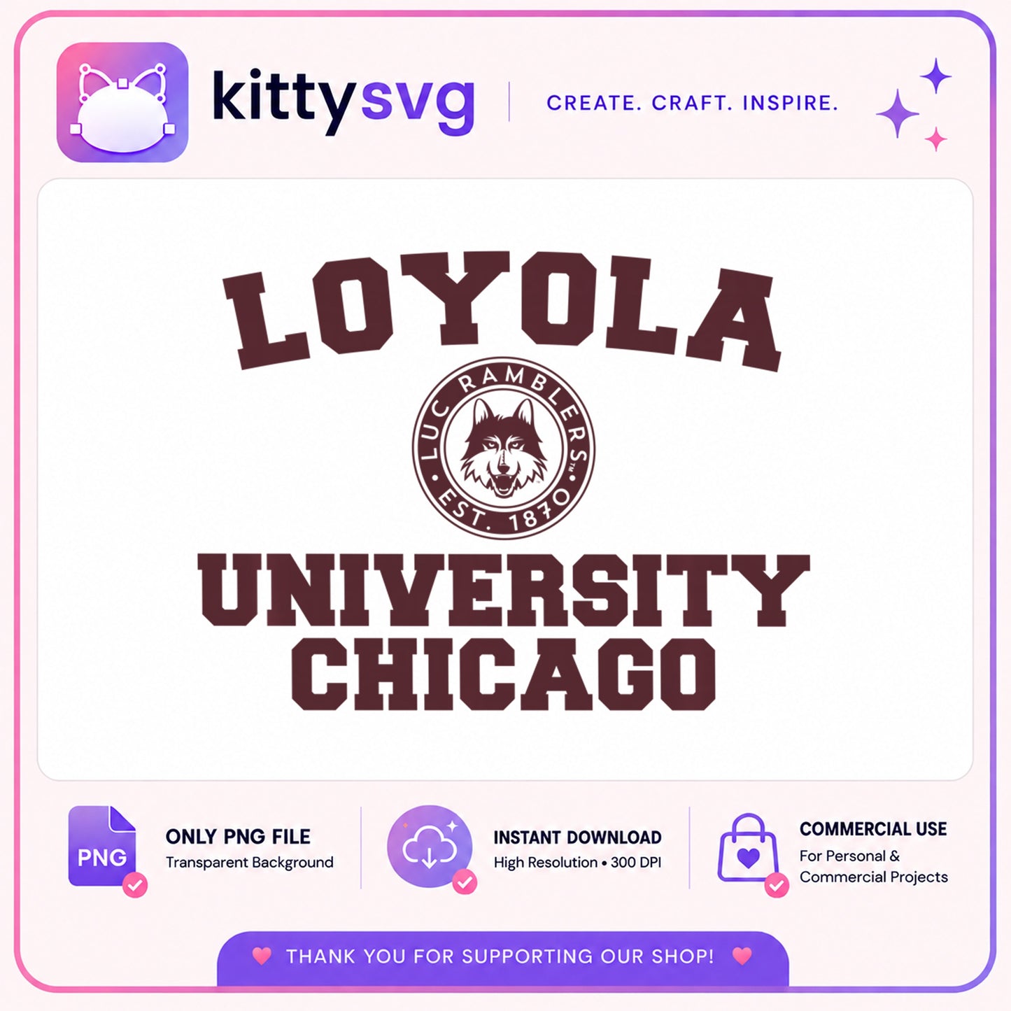 Loyola University Chicago PNG, LUC Ramblers PNG, College PNG