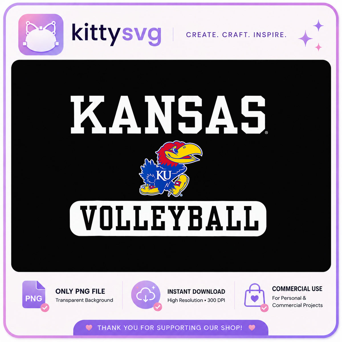 Kansas Jayhawks Volleyball PNG, KU Volleyball, College Sports PNG