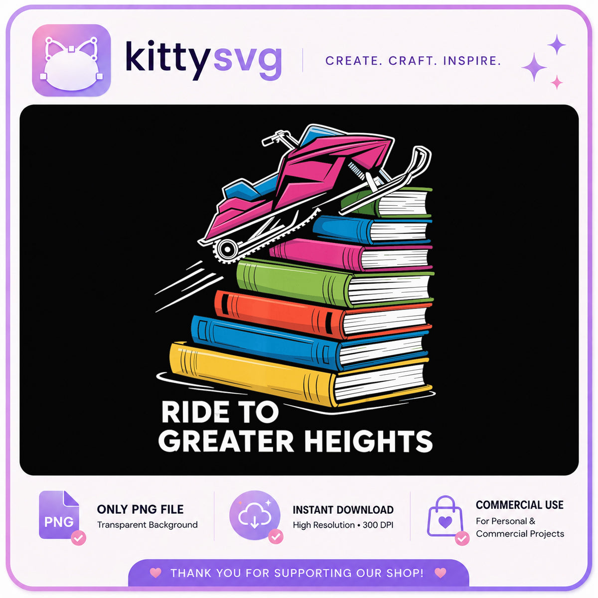 Snowmobile Books Ride To Greater Heights PNG, Snowmobile PNG, Reading PNG